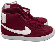 Sporty Burgundy High-top Sneakers, Casual Red Nike High-top Sneakers, Casual Burgundy High-top Sneakers, Blazer Sneakers, Nike Burgundy, Nike Red, Shoes Brand, Kids Nike, New Nike