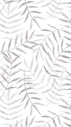 watercolor leaves on white paper with grey and gray stripes in the background, as well as an abstract pattern