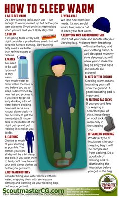 the instructions for how to sleep in a sleeping bag with an image of a man on it