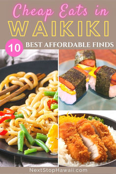 Your guide to eating well in Waikiki without spending a fortune. We've rounded up the best cheap eats in Waikiki, from beloved food trucks to fantastic restaurants that offer great value. Dive into our Oahu foodie guide and discover where to find the best Waikiki food that's both delicious and budget-friendly. Places To Eat In Waikiki, Where To Eat In Waikiki, Waikiki Food, Best Places To Eat In Oahu, Best Restaurants In Waikiki, Oahu Food, Where To Eat In Oahu, Best Restaurants In Oahu, Hawaii Eats