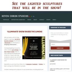 the website for an illuminated sculpture show