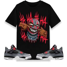 This T-Shirt is designed to match with your sneakers. Complete your Sneaker outfit with this exclusive design Shipping: * Items usually ship within 4-9 business days. * Please verify your shipping address is correct during checkout. Materials & Sizing: * 100% Soft Cotton. * Everything is quality checked twice before it leaves our hands to make sure that you get the best product possible. * Shirts fit true to size! Please double check that you have the correct size before ordering. Production sta Black Breathable T-shirt For Streetwear, Black Graphic Print Sneakers For Streetwear, Hip Hop Sneakers With Graphic Print For Streetwear, Red Graphic Print Sneakers For Streetwear, Jordan 4 Retro Infrared, Jordan Style, Jordan 9 Retro, Retro 4, Air Jordan Sneakers