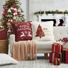 PRICES MAY VARY. Linen Spread holiday cheers with this festive decor pillows. New Christmas pillow cover crafted with our tribute super-soft linen fabric and Xmas festival printed patterns, just right for holiday decoration. You can put them on the sofa, bed, couch, outdoor, etc. Matches well with your Christmas ornaments. Our pillow cover is made with our signature blend of natural linen and viscose. Flax knots, weaving streaks, fine irregularities (textures) are paticuliar to LINEN. More, line Soft Throw Pillows, Couch Cushion Covers, Couch Cushion, Christmas Linen, Couch Cushions, 20x20 Pillow Covers, Farmhouse Pillows, Sofa Cushion Covers, Unique Pillows