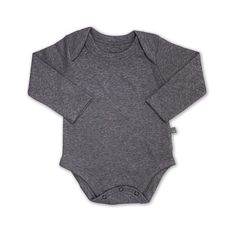 Baby basics long bodysuit | charcoal finn + emma Neutral Clothes, Organic Clothes, Basic Bodysuit, Gender Neutral Clothes, Neutral Baby Clothes, Baby Basics, Organic Baby Clothes, Gender Neutral Baby Clothes, Organic Clothing