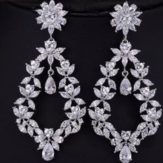 ESSIEN EARRINGS- PRE-ORDER ONLY - SuReina Bridal ESSIEN EARRINGS- PRE-ORDER ONLY <3 Bohemian Jewelry Earrings, Statement Bridal Earrings, Long Diamond Earrings, China Earrings, Marquise Earrings, Earrings Cartilage, Earrings Luxury, Large Wedding, Cheap Earrings