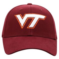 The Vapor is a traditional, adult, unisex cap, that comes in your school's main team color with their primary logo on the front panel, accompanied nicely with a secondary logo on the adjustable back enclosure. This Officially Licensed NCAA Product is a curved bill cap made from 100% brushed cotton twill. Collegiate Six-panel Baseball Cap For College, Team Spirit Baseball Cap With Team Logo, Game Day Cotton Baseball Cap In Team Colors, Team Spirit Baseball Cap In Team Colors, Team-colored Cotton Baseball Cap For Game Day, Collegiate Team-colored Cotton Baseball Cap, Sporty Trucker Hat For College In Team Colors, Sporty Team-colored Trucker Hat For College, Collegiate Baseball Cap For Baseball Season