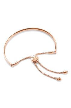 Monica Vinader 'Fiji' Chain Bracelet Minimal Make Up, Nail French, Undone Hair, Jewelry Friendship, Stackable Bangles, Silver Bracelets For Women, Rose Gold Bangle, French Girl Style, India Jewelry