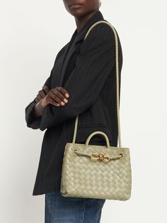 Find BOTTEGA VENETA Small Andiamo Leather Top Handle Bag on Editorialist. Height: 22cm Width: 25cm Depth: 10.5cm. Strap drop: 50cm. Top handle drop: 8cm. Leather strap. Single top handle. Magnetic closure. Two internal pockets. One internal zip pocket Bottega Andiamo Bag Outfit, Andiamo Bag, Bottega Veneta Andiamo, Fancy Things, Leather Roll, Purple Bags, Small Shoulder Bag, Fashion Mode, Handle Bag