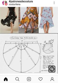 the sewing pattern for this skirt is easy to sew