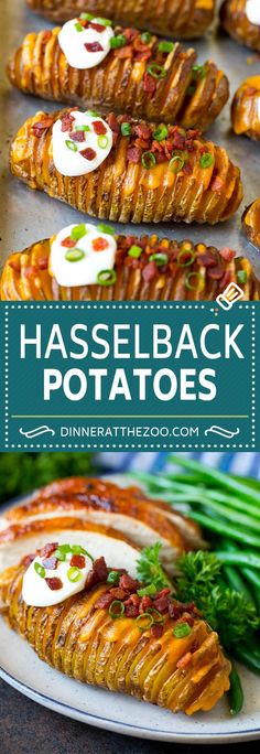 this is an image of hasselback potatoes