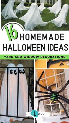 homemade halloween decorations for yard and window decorations