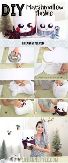 the instructions for how to make a diy marshmallow cushion