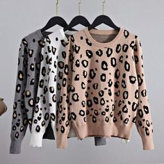 Leopard Print Ladies O neck Sweater Autumn and Winter Thick Warm Pullover Soft Sweater Shipping from the US. Easy 30 day return policy, 100% cotton, Double-needle neck, sleeves and hem; Roomy Unisex Fit. Winter Leopard Print Long Sleeve Sweater, Long Sleeve Leopard Print Winter Sweater, Leopard Print Long Sleeve Winter Sweater, Leopard Print Long Sleeve Sweater For Winter, Trendy Leopard Print Winter Sweater, Winter Leopard Print Crew Neck Sweater, Leopard Print Long Sleeve Sweater, Trendy Leopard Print Crew Neck Sweater, Leopard Print Crew Neck Top For Winter