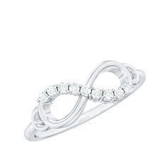 Product Details As a dazzling symbol of timeless commitment, this Diamond Promise Ring elevates your love story. Seamlessly intertwining this Infinity Promise Ring has a brilliant infinity symbol encrusted with sparkling Diamond in Shared Prong Setting. Capture the essence of eternal devotion with the Promise Ring for Her, having a modern design with radiating Diamonds. As an ultimate token of unending love, this Diamond Ring for Women is ideal for making a special promise or celebrating a signi Infinity Diamond Cut Diamond Ring, Infinity Diamond Cut Rings, Infinity Ring For Anniversary, Diamond Infinity Ring With Brilliant Cut, Infinity Ring With Prong Setting For Formal Occasions, Classic Infinity Ring For Anniversary, Infinity Diamond Stackable Anniversary Rings, Anniversary Diamond Ring With Si Clarity Round Cut, White Gold Infinity Promise Jewelry