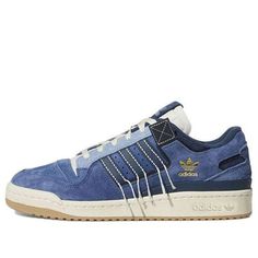 Adidas Originals Forum 84 Low Shoes 'Blue Denim Gum' GW0298 (SNKR/Skate/Light/Unisex/Low Top/Wear-resistant) Adidas Forums, Blue High Tops, Adidas Forum, Low Shoes, Shoes Blue, Blue Shoes, Low Top, Adidas Originals, Gum