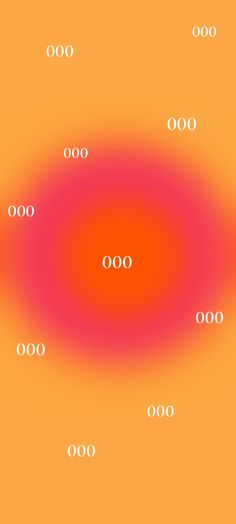 an orange and red background with circles in the shape of ooo on top of each other