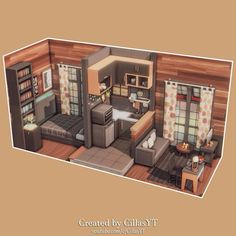 Sims House Design, Sims 4 Houses, Sims House, City View, Animal Crossing, Sims 4, Tiny House, Building A House