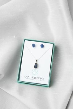 Spread joy and celebrate special moments with this exquisite birthstone set, a wonderful gift for those born in September. Featuring stunning natural blue sapphire set in sterling silver. Sterling Silver (nickel and lead-safe) Sapphire Necklace: 16-20.5", adjustable with sterling silver lobster claw clasp Earrings: sterling silver post and butterfly closure We hand select our natural materials, thus there may be slight variations in color and/or size that will not detract from the overall aesthe Floyd Va, Clasp Earrings, Sapphire Pendant Necklace, Born In September, Silver Gold Earrings, Silver Gold Necklace, 5 September, Blue Sapphire Pendant, Sapphire Necklace Pendants