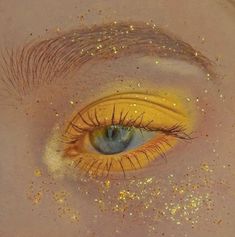 Summer Eyes, Smink Inspiration, Makeup Hacks, Aesthetic Eyes, Eye Makeup Art, Yellow Aesthetic, Eye Make, Summer Makeup, Creative Makeup