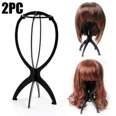 2PC Stylish Stand Tool Plastic Folding Stable Wig Hair Head Hat Cap Holder Feature: Light-weight durable plastic Holds your wig in shape when not in use Ideal for washig, drying, setting, locks into place and flattens for easy storage. Specification: Material: plastic. Available: Black Size(HxW): 38x18cm/ 14.96 x7.09 Package Included: 2 x Wig Stand Size: One Size. Diy Ombre Hair, Hair Hat, Hat Display, Mega Hair, Head Stand, Wig Stand, Human Braiding Hair, Hat Stands, Black Wig