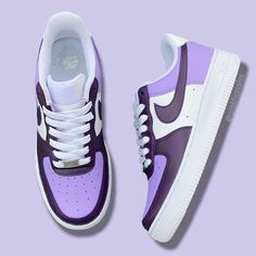 Hand-painted custom dark purple/lilac tone AF1. Painted with water-resistant and non-cracking leather paint, on an all-white authentic Air Force 1. Sizing details Air Force 1's run big, so we recommend that customers choose a half size down from their usual size. Sporty Custom Purple Sneakers With Rubber Sole, Nike Air Force 1 Purple Lace-up For Sports, Purple Custom Sneakers For Streetwear With Round Toe, Purple High-top Custom Sneakers For Streetwear, Sporty Custom Sneakers With Round Toe In Purple, Purple Custom Sneakers, Fade-resistant For Streetwear, Purple Nike Air Force 1 Lace-up With Branded Insole, Purple Nike Air Force 1 Sporty Streetwear, Casual Purple Nike Air Force 1 For Sports