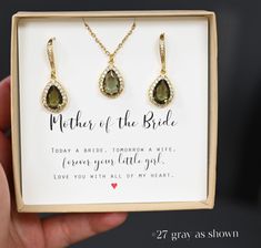 Mother of Groom gift from Bride,Thank you for raising the man of my dreams,Mother in Law gift,Poem card, family mom tree bracelet adjustable     ♥ Earrings with cubic zirconia drop size 10mmx13mm , hook ear wires .Earrings are 1.25 in long > we can make earrings with clip on for non pierced upon requested  , just note for us to Seller box ( or add your personalization box )  -Matching necklace , same pendant on earrings , chain 17 to 20 in adjustable size . if you would like shorter or longer chain than that . Just note for us .     ♥Available in 3 finish metal , 18k white gold , yellow gold and rose gold quality plating .  ♥ MADE TO LAST: We use quality precious metal that are permanently bonded over the base metal, making them extremely durable (will not flake off, rush or tarnish with r Law Jewelry, Mother Of The Groom Gift, Mother Of The Bride Gift, Mother Of The Groom Gifts, Earrings Chain, Mother In Law Gifts, Bride And Groom Gifts, Wedding Jewelry Bracelets, Bride Gift