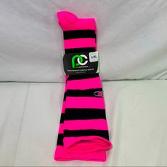 New With Tags Pro Compression Running Socks. They Apply Compression For Feet And Legs. Fluorescent Pink With Black Stripes. Size L/Xl. Smoke Free And Pet Free Home. Functional Pink Compression Bottoms, Pink Compression Full-length Tights, Pink Compression Moisture-wicking Tights, American Eagle Socks, Black Compression Socks, Breathable Compression Knee-high Socks For Sports, Women Crew Socks, Thigh High Stockings, Running Socks