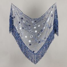 Welcome to my shop, I am in China. It will need around 30 days for international orders. Please consider the time when placing order. This super chic shawl is perfect for wedding,party,festival to make you the unique. Gold sequins embroidery make it shining in the light. Material: mesh, sequins,tassels One size fit all. Length: 70 inches (180cm） Width:43 inches (110cm) CARE: Wash gently by hand in cold water.  Single wash. Don't press! Hang to dry.  Maybe you will like other items in my shop, find them here: https://www.etsy.com/shop/twogirlstudio Fringed Shawl For Party, Star Shawl, Shawl Wedding, Boho Shawl, Wedding Shrug, Sequin Wedding, Bridal Shawl, Wedding Shawl, Wedding Wraps