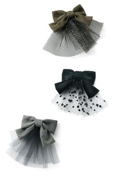 three different types of bows on top of each other