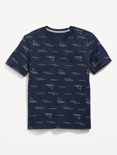 Softest Printed Crew-Neck T-Shirt for Boys | Old Navy T Shirt For Boys, Boys Shirts, Boy Shorts, Boy's Clothing, Husky, Neck T Shirt, Rib Knit