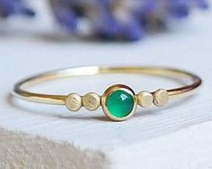 Items similar to Green Onyx Emerald Bezel Gold Ring, Perfect for Stacking, Layering Jewelry, Everyday Jewelry, Petite Ring, Dainty Ring, Emerald Green Ring on Etsy Green Oval Stackable Rings For May Birthstone, Handmade Stackable May Birthstone Rings, Fine Jewelry Green Stackable Jewelry, Dainty Green Stackable Rings For Anniversary, Fine Green Stackable Jewelry, Green Stackable Fine Jewelry, Green Stackable Rings For Weddings, May Birthstone Stackable Jewelry, Green Emerald Stackable Ring