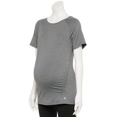 Give your activewear collection an upgrade with this maternity tee from Tek Gear, featuring ruched sides for a flattering fit. Give your activewear collection an upgrade with this maternity tee from Tek Gear, featuring ruched sides for a flattering fit. Soft jersey construction Crewneck Short raglan sleevesFIT & SIZING Flattering ruched sides Longer lengthFABRIC & CARE Polyester, spandex Machine wash Imported Size: Large. Color: Black. Gender: female. Age Group: adult. Clothes For Pregnant Women, Maternity Tees, Pre Pregnancy, Womens Maternity, Petite Maternity, Pregnant Women, Workout Tee, Maternity Clothes, Polyester Spandex