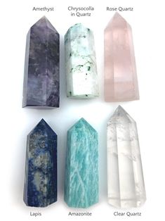 These crystal towers are a wonderful addition to your altar and home. Choose between amethyst, chrysocolla in quartz, rose quartz, lapis, amazonite & clear quartz. Spiritual Rose Quartz Crystals With Natural Stones, Spiritual Rose Quartz Crystals, Amazonite Crystal, Crystal Towers, Crystal Tower, Quartz Rose, Crystal Points, Clear Quartz, Ritual