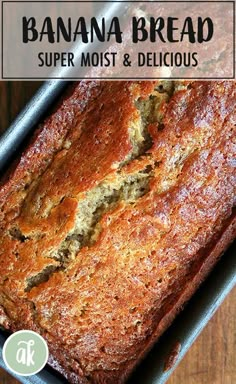 a loaf of banana bread sitting on top of a pan