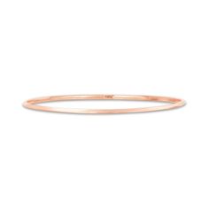 This timeless solid gold bangle bracelet stacks well with several bracelets or stands out alone. Fashioned of 14K rose gold, the 8-inch bangle is 2.75mm in width. Classic Flexible Rose Gold Bracelets, Classic Rose Gold Flexible Bracelet, Minimalist Stackable Rose Gold Bracelets, Minimalist Rose Gold Stackable Bracelets, Modern Rose Gold Round Bangle, Modern Rose Gold Bangle, Classic Adjustable Rose Gold Bangle, Rose Gold Bangle Bracelet For Everyday, Everyday Stackable Rose Gold Bangle