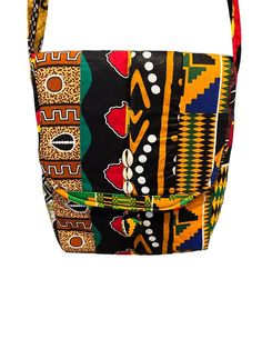 The Ankara crossbody bag is a fusion of style and functionality. Crafted with vibrant African Ankara fabric, this bag is a statement piece that adds color and culture to any outfit. The fabric's intricate patterns and bold colors create a visually striking look that will turn heads. This crossbody bag features a convenient adjustable strap that allows you to wear it comfortably across your body, keeping your hands free for other activities. The roomy interior is perfect for carrying daily essent Multicolor Bucket Bag With Adjustable Strap, Multicolor Shoulder Bucket Bag With Adjustable Strap, Multicolor Tote Shoulder Bag With Adjustable Strap, Multicolor Satchel Shoulder Bag With Adjustable Strap, Multicolor Shoulder Bag For Daily Use With Detachable Strap, Multicolor Shoulder Bucket Bag With Removable Pouch, Multicolor Satchel Shoulder Bag With Mobile Phone Pocket, Daily Use Multicolor Shoulder Bag With Detachable Strap, Multicolor Rectangular Bucket Bag With Adjustable Strap