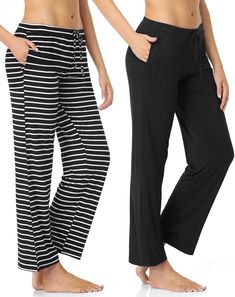 PRICES MAY VARY. ❤Good Quality Material: The most comfortable lounging pajama pants for women. This cotton pajama pants is made of 95% modal and 5% spandex. The fabric is comfortable, breathable and lightweight, which is loose fit and provide maximum comfort. ❤Design：Womens lounge pants have an elastic drawstring to adjust your waist size for added comfort,Wide leg design and bunched leg design provide more choices,womens pants have two pockets on both sides. ❤Multipurpose Pants:Loose fitting, c Cotton Pajama Pants, Lounge Pants Womens, Womens Pajamas Pants, Lounge Pajamas, Pj Pants, Womens Pants, Pajama Bottoms, Women Pants Casual, Lounge Pants