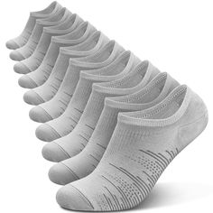 PRICES MAY VARY. Long-lasting Material -Made from high-quality combed cotton, our no show socks are soft and gentle on the skin. Plus,the Y-shaped heel and reinforced toe make the low socks resistant to wear and tear ,even after multiple washings they will not deform, durable and long-lasting. Anti-Slip-Men no show socks with three silicone strips on the heel to ensure a secure fit with ankle socks during activities like running, walking, and working, preventing slipping into the shoe. Invisible Breathable Comfortable No-show Socks, Gray Comfortable No-show Socks, Comfortable Fade-resistant Gray Socks, Men Socks, Inside Shoes, Invisible Socks, Socks Men, No Show Socks, Mesh Design