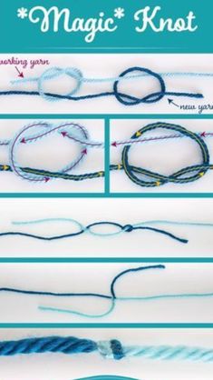 the instructions for how to make a magic knot