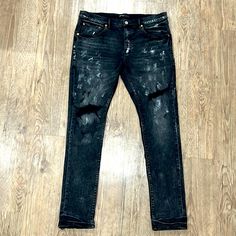 Purple Brand Jeans Distressed-Paint Splatter Size 36 Fit Slim / Not Super Skinny. Worn Maybe Twice 9/10 Condition. Got As A Gift From Neiman Marcus Originally $325 After Tax. Just Cleaning Out The Closet For New Purchases & I Wear Baggy Fit/Flare Jeans Now. Purple Brand Jeans, Distressed Painting, Jeans Distressed, The Closet, Paint Splatter, Brand Jeans, Jeans Brands, Baggy Fits, Fit & Flare