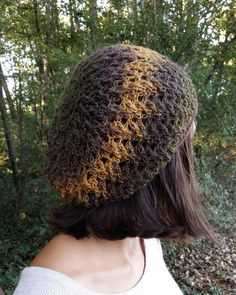 Chunky beret hat gently crochet in warm and light wool / acrylic fibers. It is stylish and elegant, comfortable and cozy. Gorgeous palette in the pastel shades of golden forest - mustard yellow, dark moss green and forest brown. The colour is deep and sophisticated. It fits an average woman head of 21 - 24 inches in circumference. Outdoor Crochet Hat Made Of Yarn, Knitted Yarn Beret One Size, Bohemian Brown Crochet Hat For Outdoor, Fall Crochet Hat In Acrylic, One Size Crochet Hat For Fall, One Size Crochet Cap For Fall, Handmade Crochet Yarn Hat For Fall, Hand Knitted Crochet Hat For Fall, Hand Knitted Crochet Hat For Fall, One Size