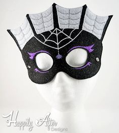 Spider Mask Design, Spider Mask, Mask Embroidery Design, Mask Embroidery, Unique Girls, Spider Costume, Spider Queen, Halloween Spider, Mask Design