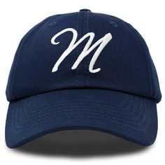 CUSTOM DESIGN - Initial Letter M Embroidered on front panel using Premium Stitched Threading NATURAL COTTON AND COMFORTABLE - Made with 100% Cotton, Soft on the skin, Light weight EASY TO ADJUST SIZING - Adult Womens , Adjustable 51 CM to 60 CM, fits Small , Medium , and Large ( S / M / L) PERFECT EVERYDAY HAT - Great for Personal Expression , Gifting , and Organization/Team Representation Available in: Beige, Black, Dark Green, Gold, Gray, Hot Pink, Kelly Green, Khaki, Lavender, Light Blue, Lig Blue Cotton Baseball Cap With Embroidered Logo, Blue Casual Baseball Cap With Letter Patch, Casual Blue Baseball Cap With Letter Patch, Classic Blue Cotton Baseball Cap, Fitted Cotton Hat With Letter Print, Pink Kelly, Letter M, Womens Baseball Cap, Embroidered Hats