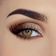 Eye Makeup Glitter, Hazel Eye Makeup, Wedding Eye Makeup, Makeup For Hazel Eyes, Wedding Day Makeup, Eye Makeup Designs, Braut Make-up, Makeup Eye Looks, Eye Makeup Art