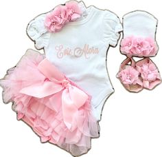 Cute Pink First Birthday Sets, White Fitted Princess Style Set, Pink Princess Birthday Sets, Pink Princess Sets For Birthday, Pink Fitted Baptism Set, Fitted Pink Baptism Set, Pink Fitted Sets For Baptism, Pink Fitted Princess Sets, White Princess Style First Birthday Set