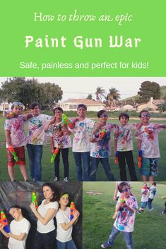 Paintball Birthday Party, Messy Party, Paintball Birthday, Teenager Party, Paintball Party, Color Wars, Childrens Birthday Cakes