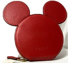 DISNEY COACH Red MICKY MOUSE EARS Red LEATHER COIN PURSE NWT Red Coach Leather Wallet, Red Leather Coach Wallet, Disney Coach, Coach Disney, Branding Coach, Mickey Mouse Ears, Leather Coin Purse, Disney Stuff, Leather Cleaning