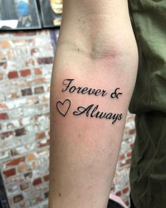 Forever And Always You Will Forever Be My Always Tattoo, Unique Tattoo Ideas For Men, Always And Forever Tattoo, Always Tattoo, Forever Tattoo, Unique Tattoo Ideas, Letter Tattoo, Best Fonts, Tattoo Ideas For Men