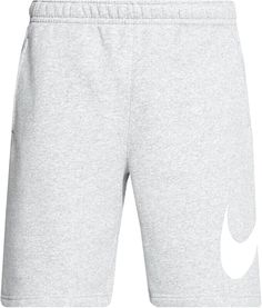 Nike Sportswear Fleece Shorts Size 4X Large Grey/White Club Graphic Men's Sportswear, Fleece Shorts, Active Wear Shorts, Active Shorts, Mens Sportswear, Brands Outlet, Nike Sportswear, Grey And White, Nike Men