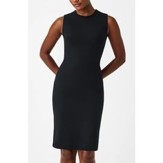 Designed Using Smoothing Premium Ponte Fabric, This Dress Is Versatile And Easy To Dress Up Or Down For Any Occasion, Plus It’s Machine-Washable. Body Skimming Fit Wide Straps Cover Your Bra Size M - 40.5” From Shoulder To Hem Material: 68% Rayon, 28% Nylon, 4% Elastane Ponte; Lining: 66% Rayon, 30% Nylon, 4% Elastane Care: Machine Wash, Wash Cold, Delicate / Gentle Cycle, Hang To Dry, Use Non-Chlorine Bleach, Iron Low Contact Me With Your Questions. Black Elastane Sheath Bodycon Dress, Classic Stretch Bodycon Dress For Night Out, Black Sheath Bodycon Dress, Sleek Knee-length Elastane Bodycon Dress, Sleek Knee-length Bodycon Dress, Fitted Flattering Mini Dress For Work, Fitted Sleek Sheath Midi Dress, Black Sleek Sleeveless Midi Dress, Sleek Black Sleeveless Midi Dress